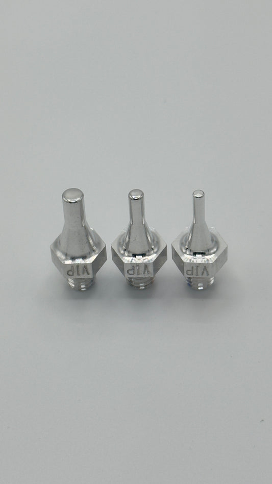 VIP ALUMINUM TIP Set - 3 Pieces - Screw On Interchangeable Tips