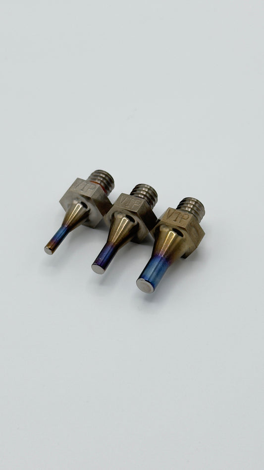 VIP TITANIUM TIP Set - 3 Pieces - Screw On Interchangeable Tips