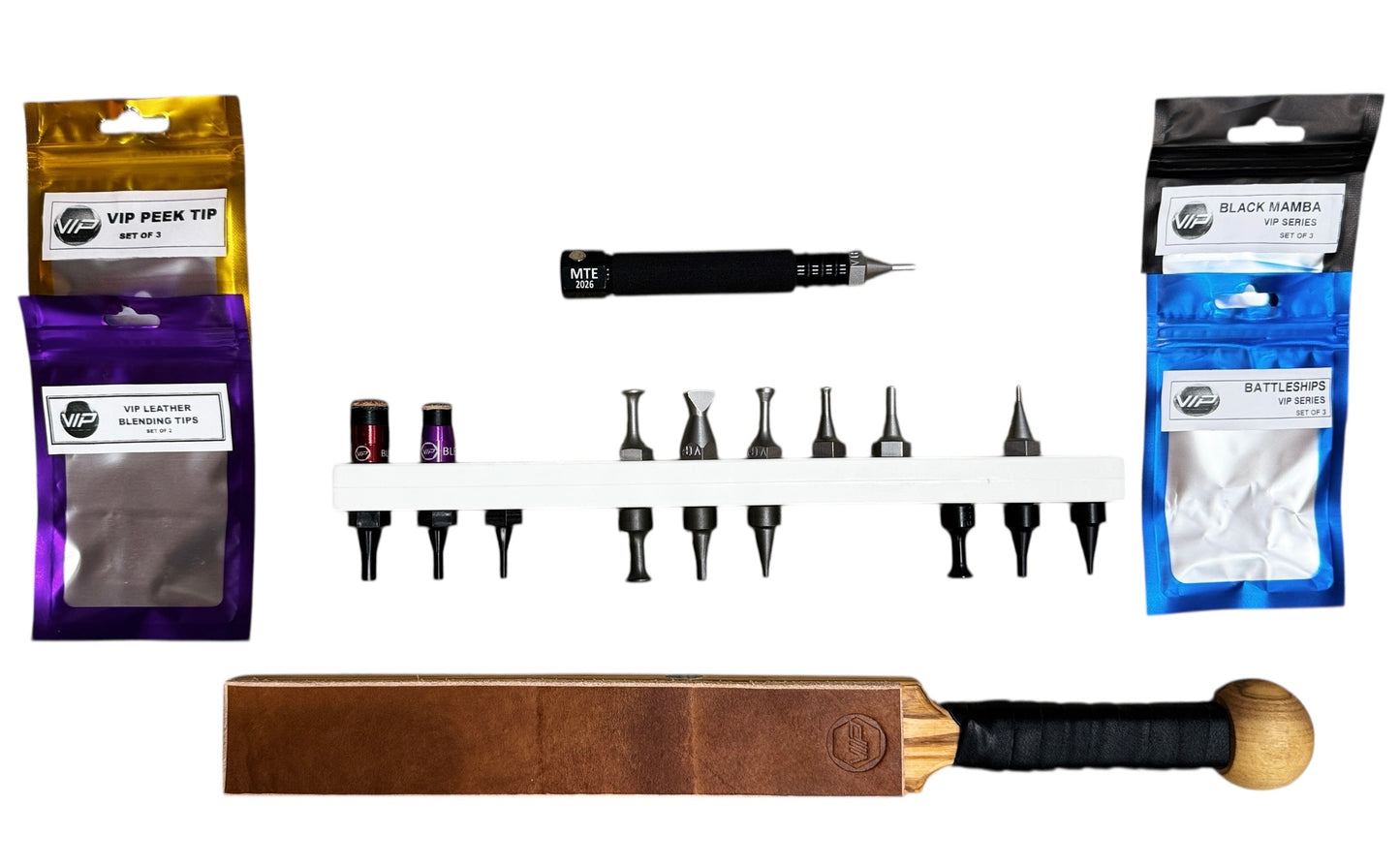 VIP BUNDLE - VIP ULTIMATE Knockdown Set - VIP 3.0 Knockdown - Wood paddle & Free 24 Tip Holder