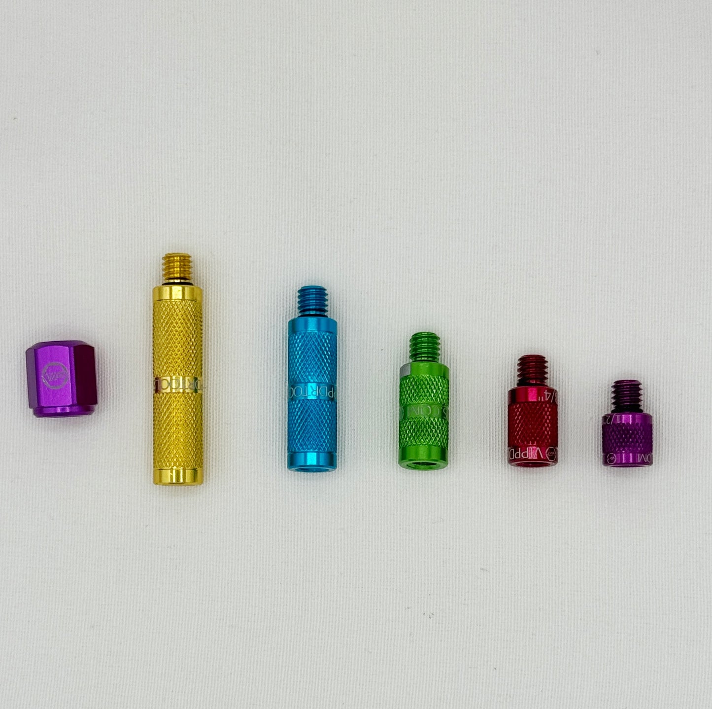 VIP TOOL EXTENSION SET OF 5 - 0.5", 0.75", 1", 1.5", 2" + KNOCKDOWN HEAD