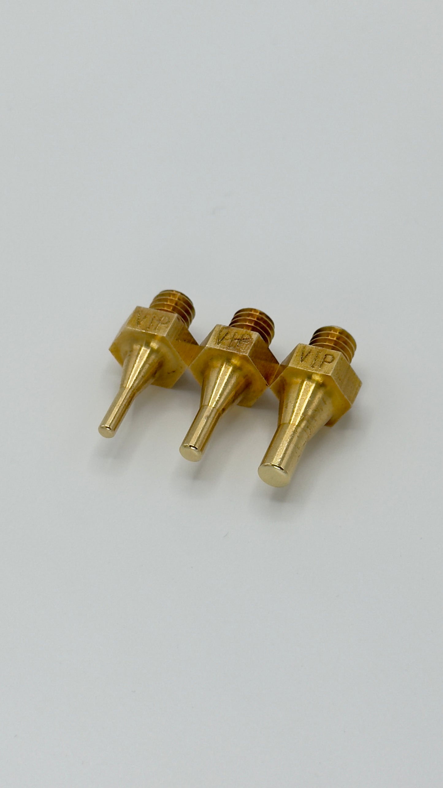 VIP BRASS TIP Set - 3 Pieces - Screw On Interchangeable Tips