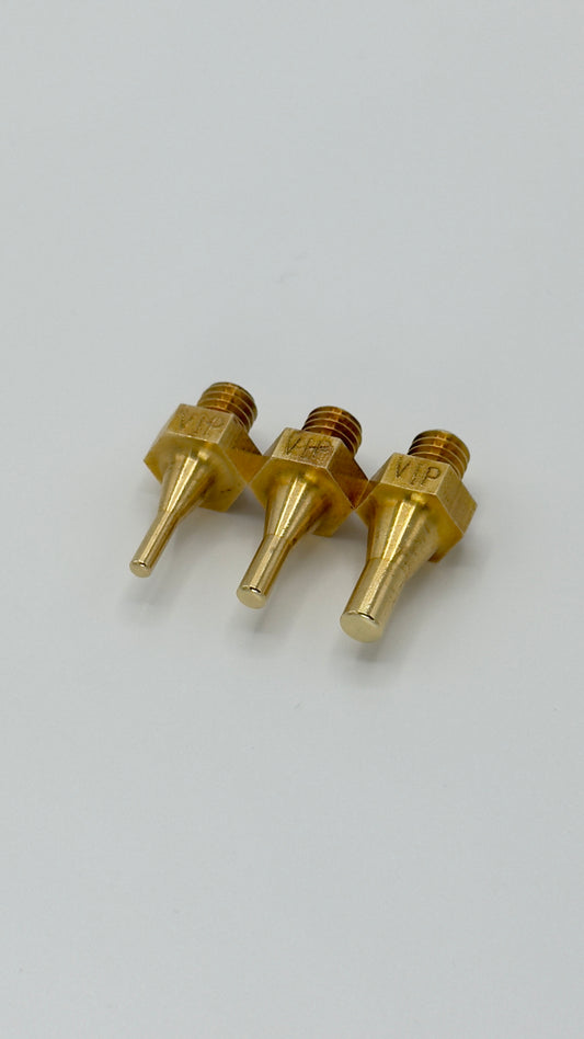 VIP BRASS TIP Set - 3 Pieces - Screw On Interchangeable Tips
