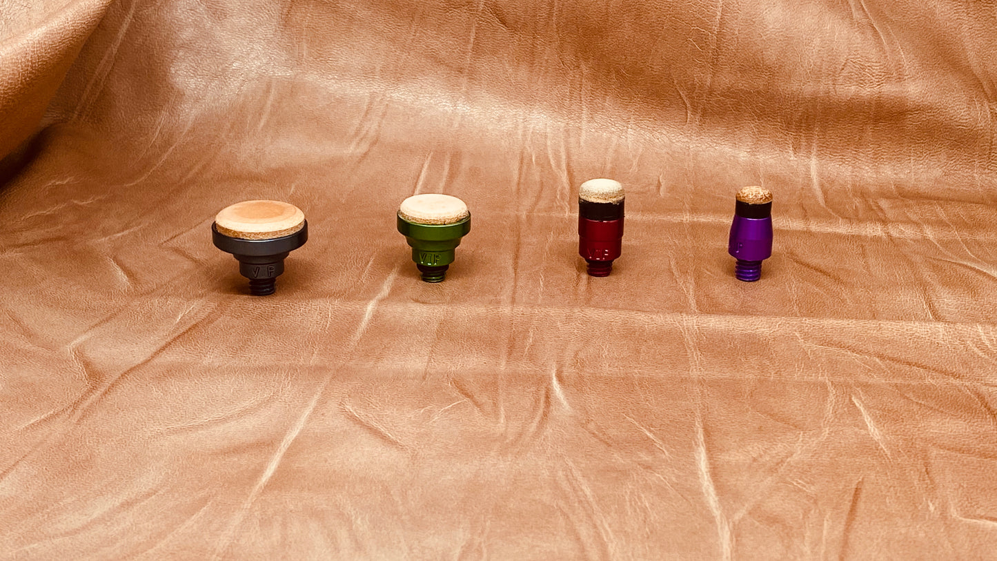 VIP Leather Heads - Screw On Interchangeable Leather Tip Set