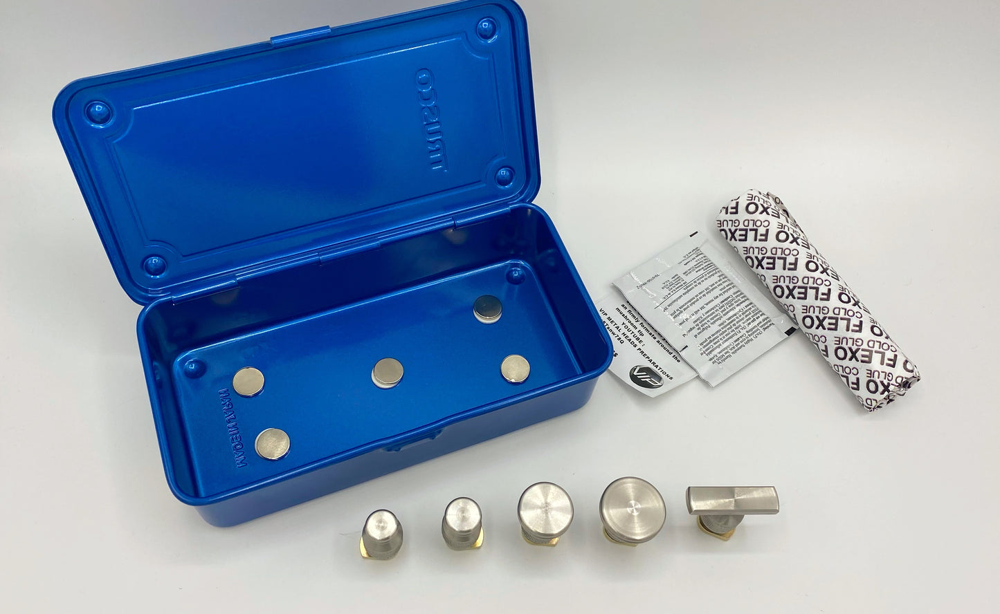 VIP Metal Heads - Cold Glue Tab Set With Magnetic Storage Box
