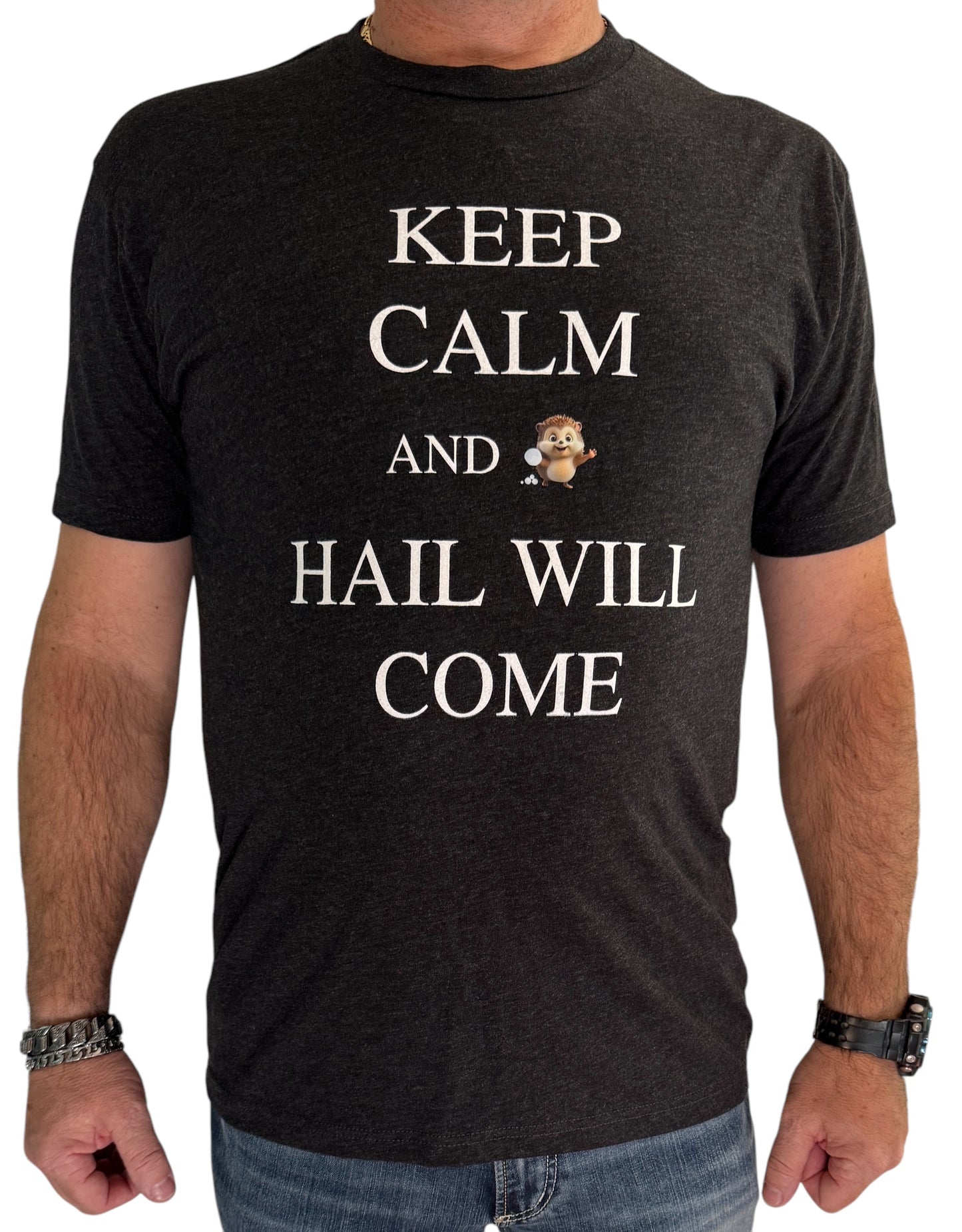 VIP T-Shirt - KEEP CALM and HAIL WILL COME - Vintage black