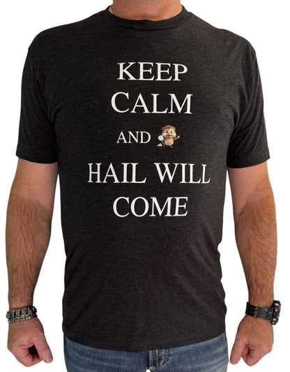 VIP T-Shirt - KEEP CALM and HAIL WILL COME - Vintage black