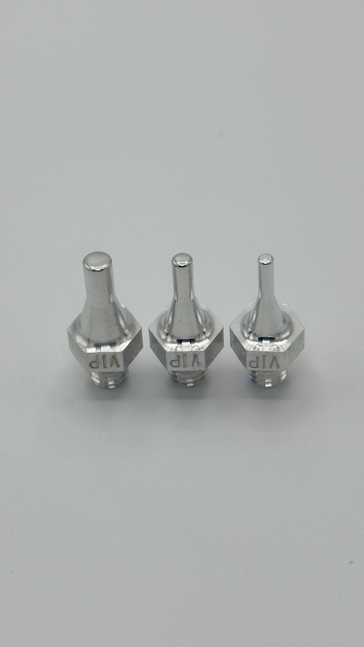 VIP ALUMINUM TIP Set - 3 Pieces - Screw On Interchangeable Tips