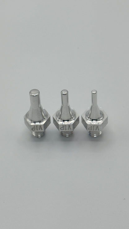 VIP ALUMINUM TIP Set - 3 Pieces - Screw On Interchangeable Tips
