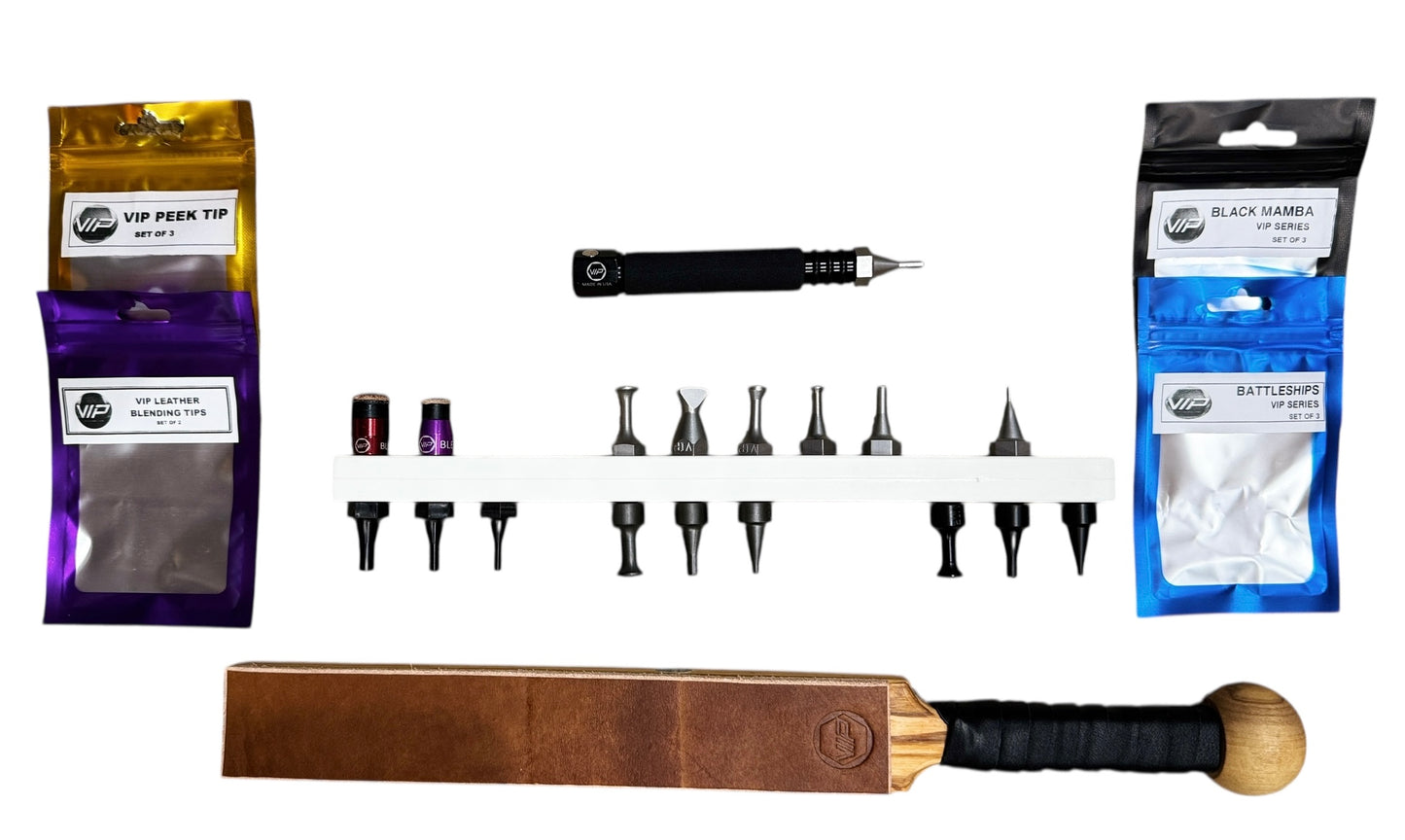 VIP BUNDLE - VIP ULTIMATE Knockdown Set - VIP 3.0 Knockdown  - Wood paddle & Free 24 Tip Holder
