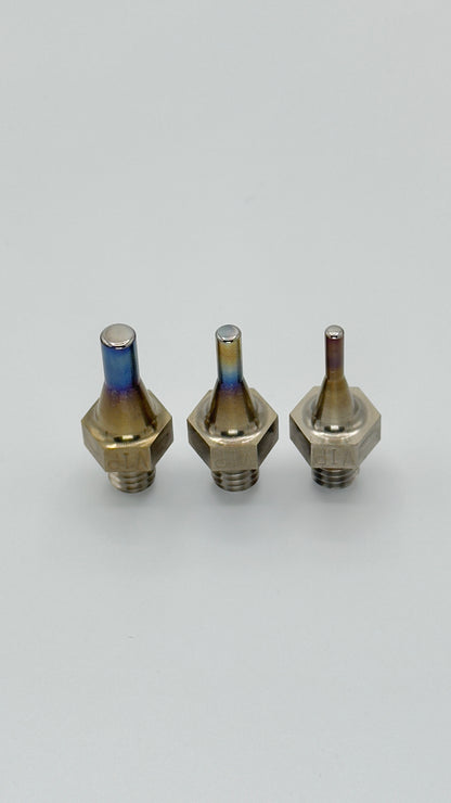 VIP TITANIUM TIP Set - 3 Pieces - Screw On Interchangeable Tips
