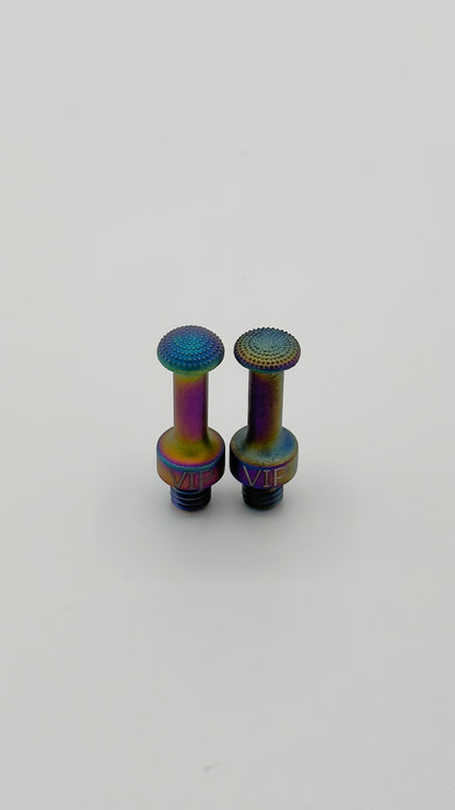 VIP Spectra Tip Pushing Tip Set - Flat and Dome shape- Screw On Interchangeable Tip