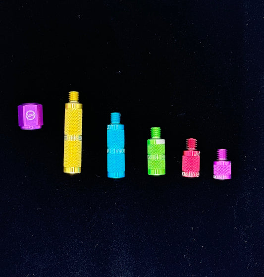 VIP TOOL EXTENSION SET OF 5 - 0.5", 0.75", 1", 1.5", 2" + KNOCKDOWN HEAD