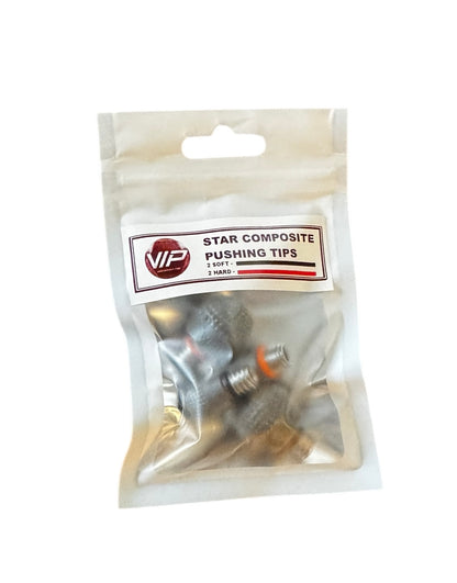 VIP Composite Star Series Pushing Tip Set of 4 - Screw On Interchangeable TIP