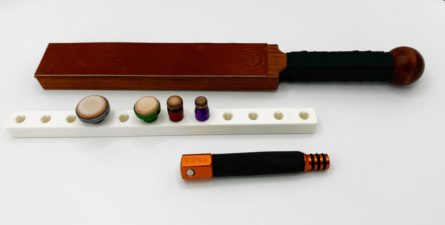 VIP BUNDLE - VIP HD Heavy Duty PDR Interchangeable Knockdown + HD Paddle & Leather Heads Set With FREE Tip Holder