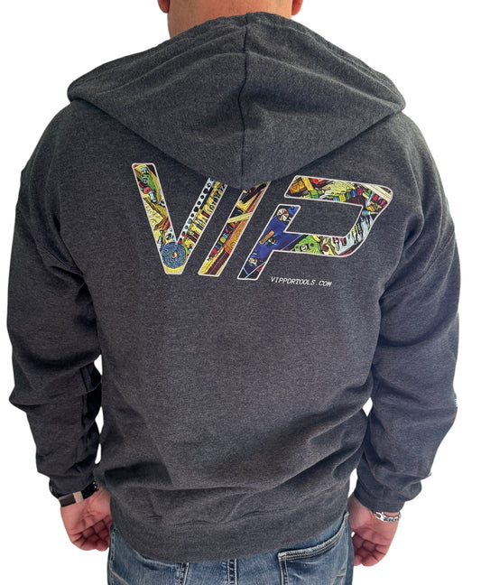 VIP JERZESS NUBLEND FULL-ZIP HOODED SWEAT SHIRT HOODIE