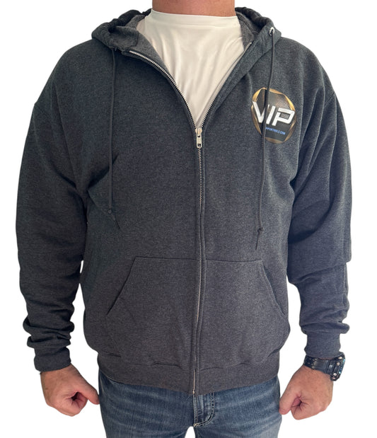 VIP JERZESS NUBLEND FULL-ZIP HOODED SWEAT SHIRT HOODIE