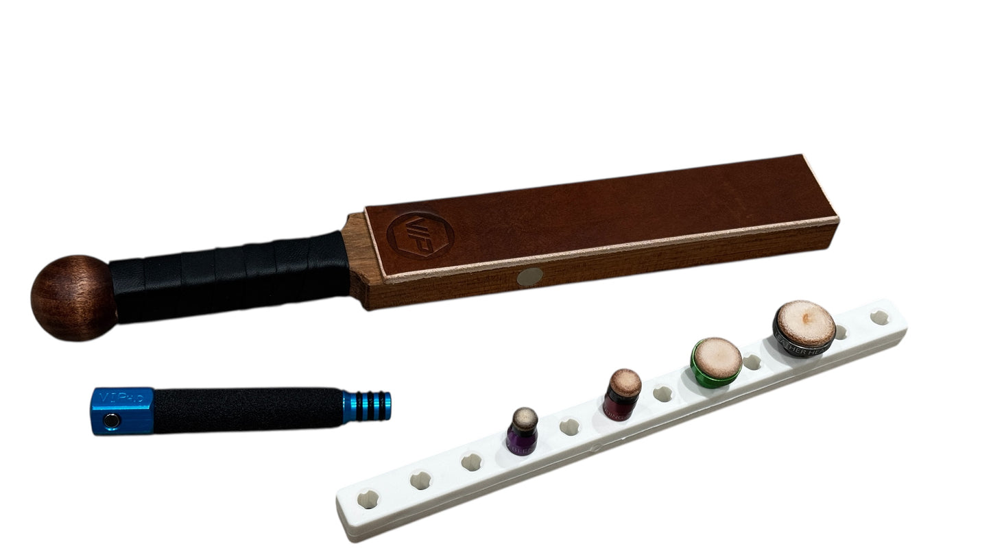 VIP BUNDLE - VIP HD Heavy Duty PDR Interchangeable Knockdown + HD Paddle & Leather Heads Set With FREE Tip Holder