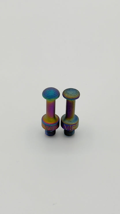 VIP Spectra Tip Pushing Tip Set - Flat and Dome shape- Screw On Interchangeable Tip