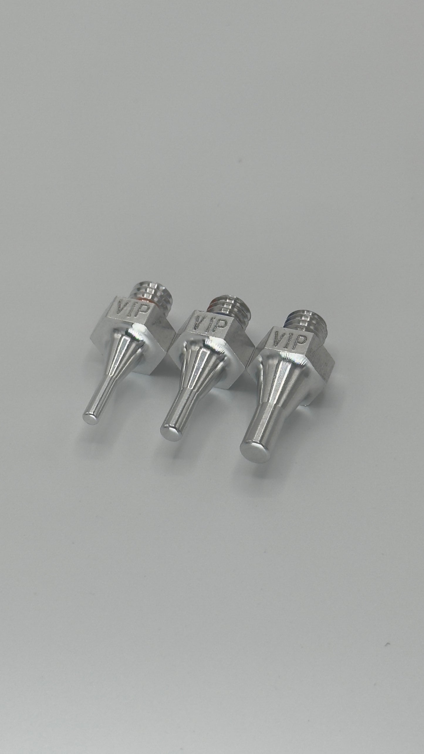 VIP ALUMINUM TIP Set - 3 Pieces - Screw On Interchangeable Tips