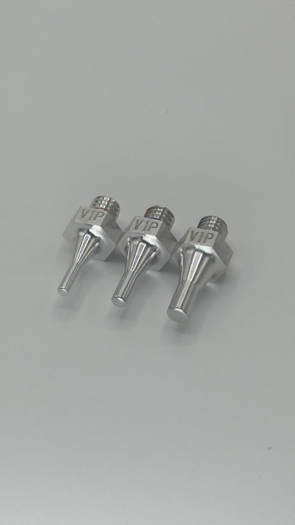 VIP ALUMINUM TIP Set - 3 Pieces - Screw On Interchangeable Tips