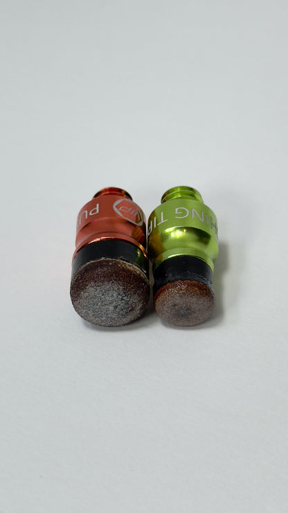 VIP Leather Pushing Tips - Screw On Interchangeable Leather Tip Set of 2