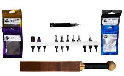 VIP BUNDLE - VIP ULTIMATE Knockdown Set - VIP 3.0 Knockdown  - Wood paddle & Free 24 Tip Holder