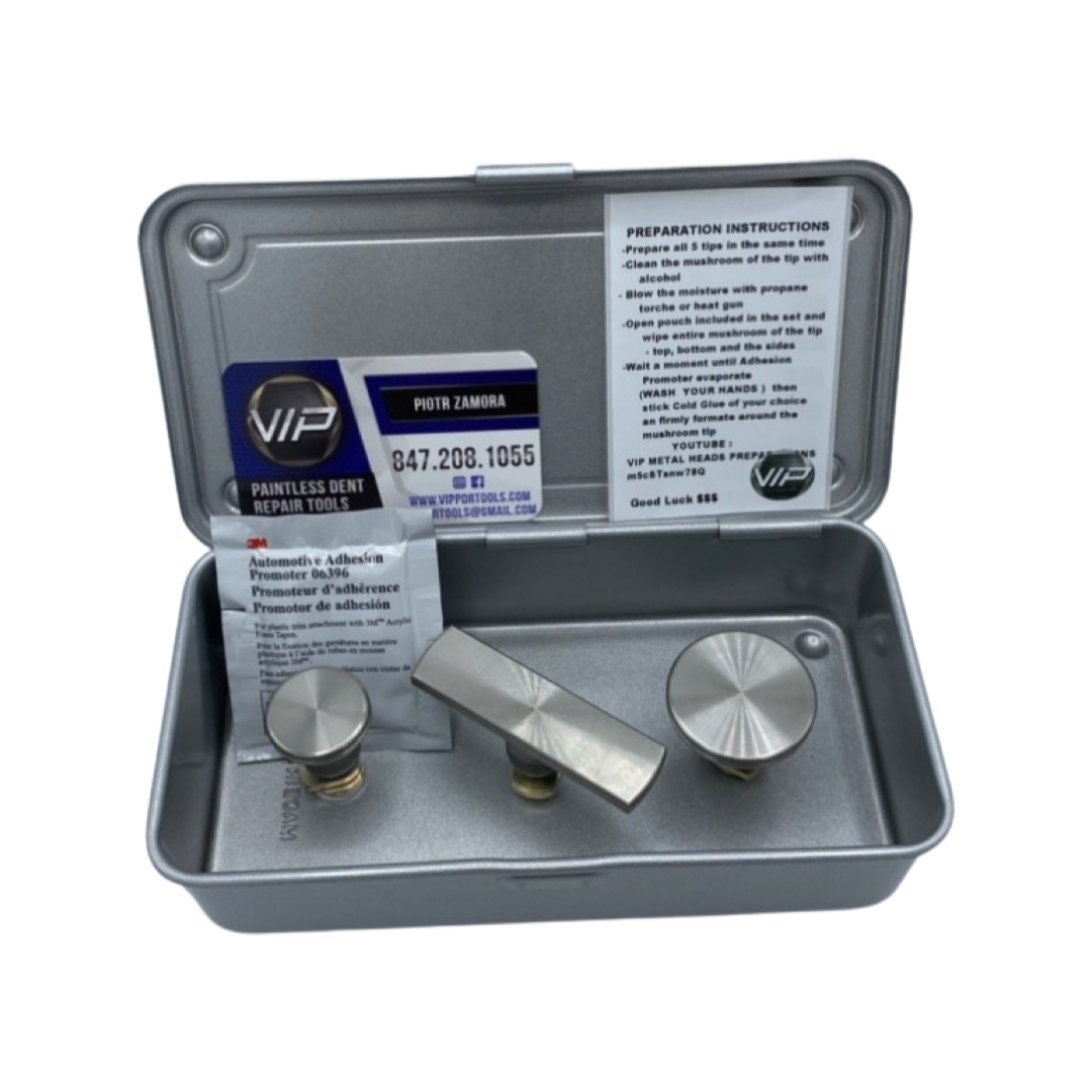 VIP LARGE Metal Heads - Cold Glue Tab Set With Magnetic Storage Box