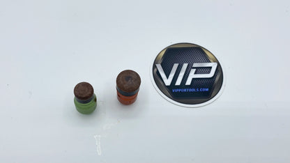 VIP Leather Pushing Tips - Screw On Interchangeable Leather Tip Set of 2